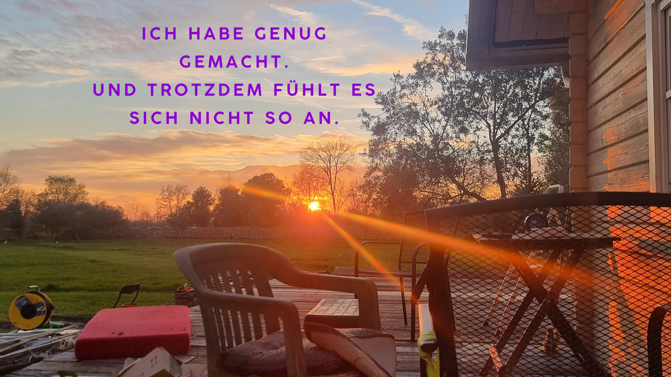 Ich habe genug gemacht. Warum fühlt es sich nicht so an?