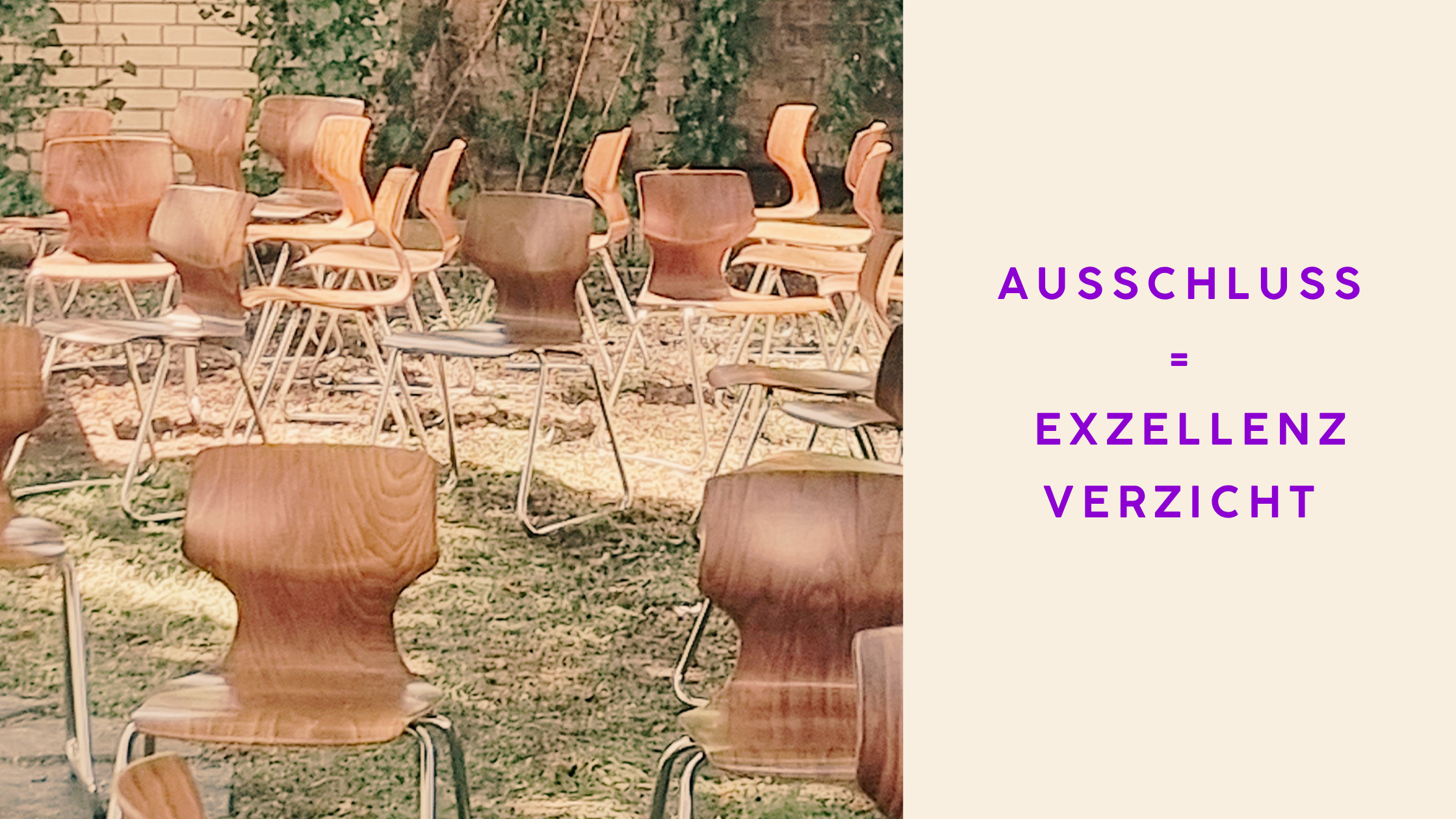 Wer Exzellenz will, kann sich Ausschluss nicht leisten